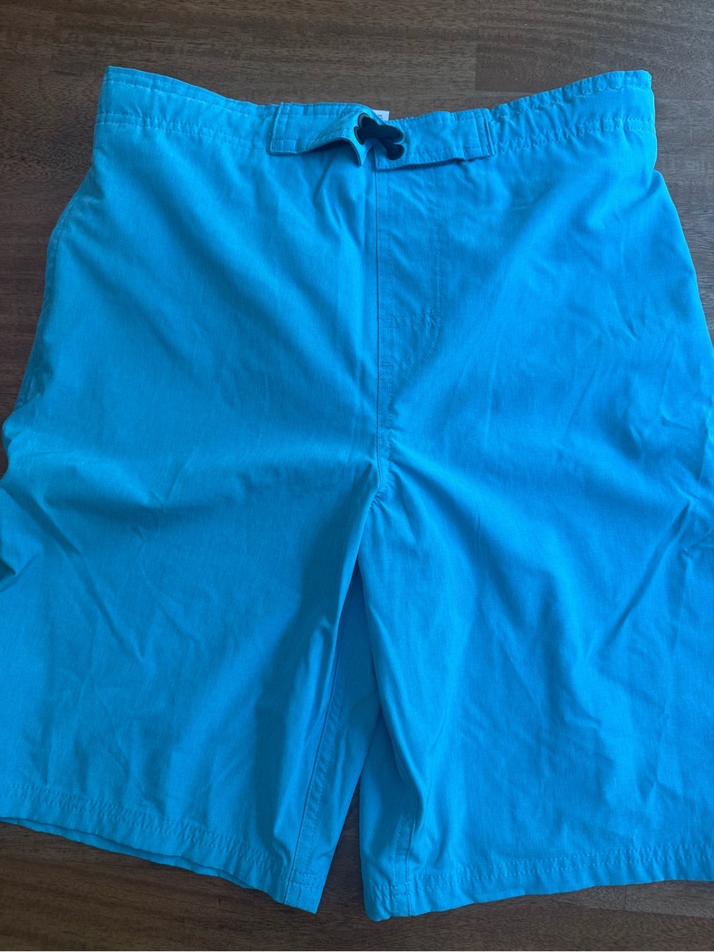 Boys Swim Trunks in Bright Turquoise Blue